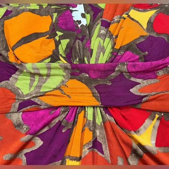 Cache Ruched Floral Dress Size 6 90s Y2K Party Cruise Resort - Picture 5 of 7